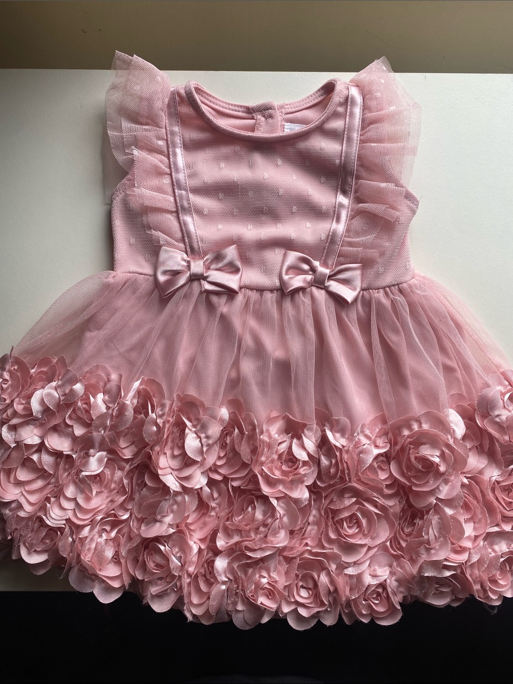 Nannette Pink Floral Tulle Party Dress